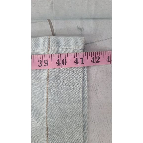 seven7 10 Sexy Flare Jeans Blue light Wash Distressed Denim Hippie Boho Hipster - Picture 6 of 9